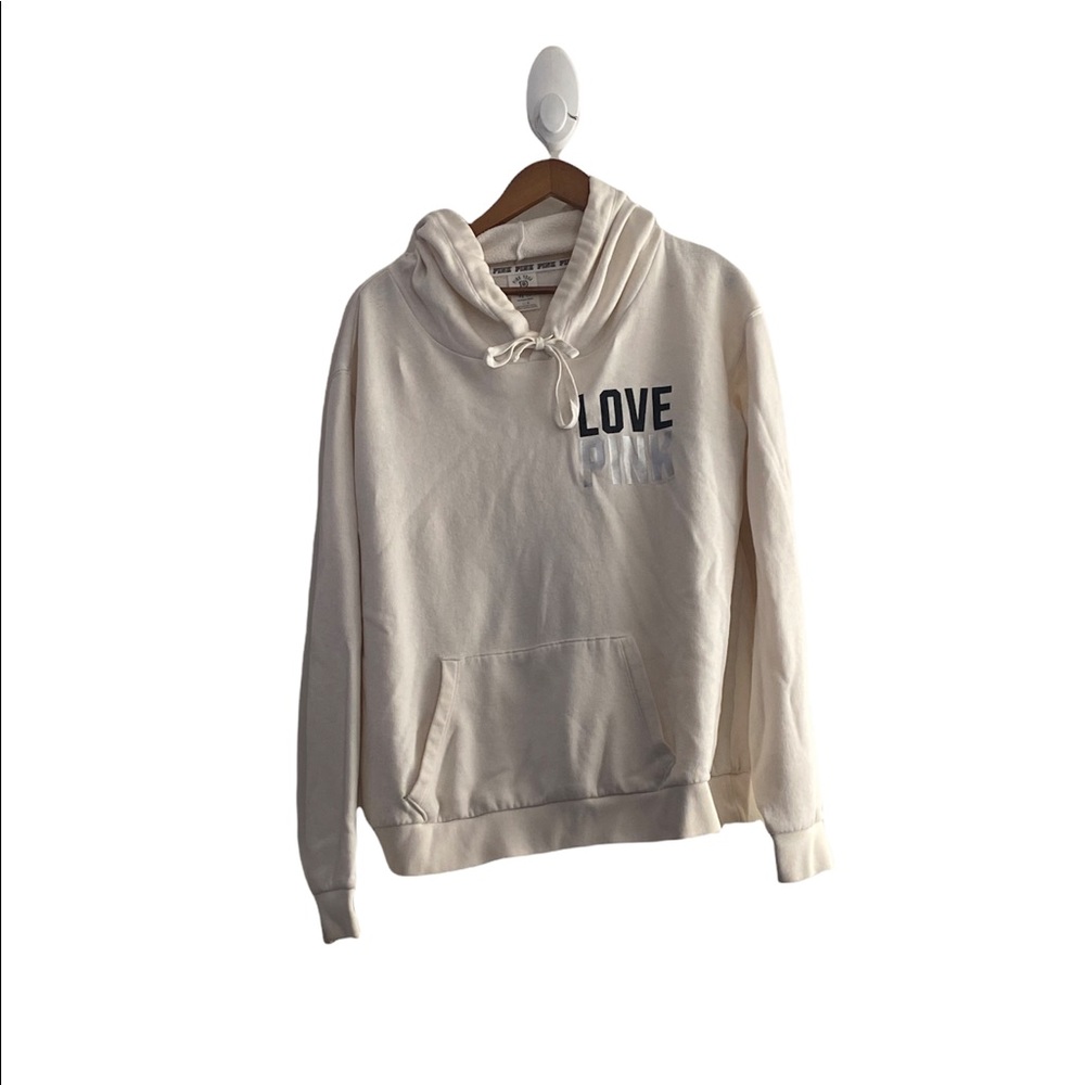 Pink! Victoria secret. Cute White Sweatshirt/hoodie